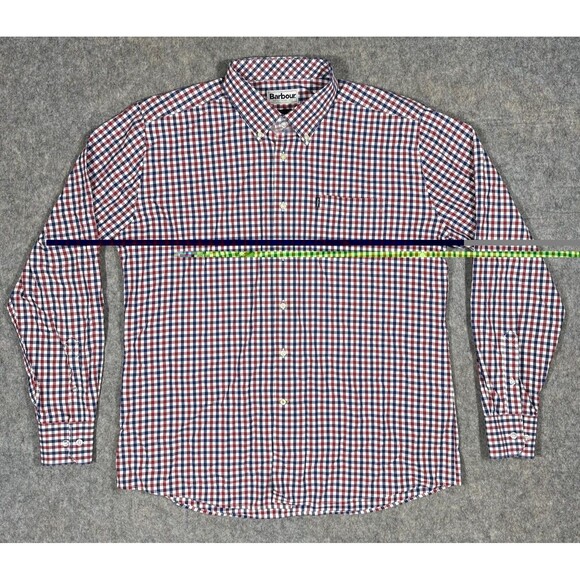 Barbour Bruce Button Down Shirt Mens US: XL UK: XXL Gingham Check Tailored Fit - Picture 2 of 9